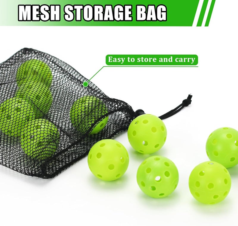 Bac-kitchen Plastic Golf Balls Practice Limited Flight Golf Training Ball Hollow Swing Practice Indoor Golf Balls with Mesh Drawstring Bag for Backyard Driving Range or Outdoor - Image 4